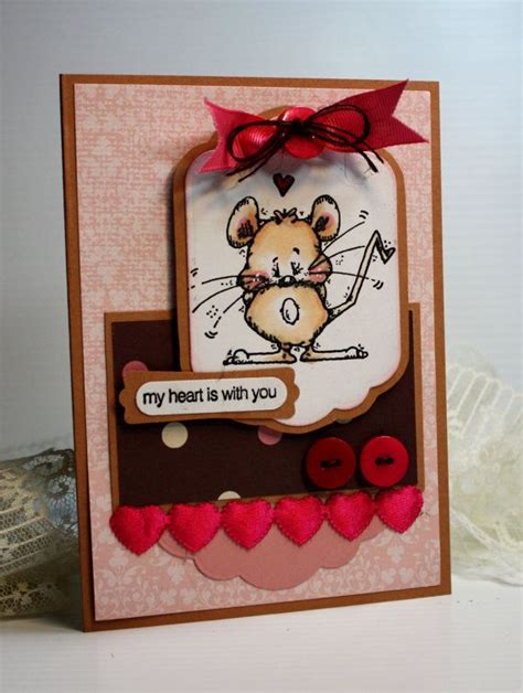 Valentines Day Handmade Card Greeting Card My Heart Etsy Cards