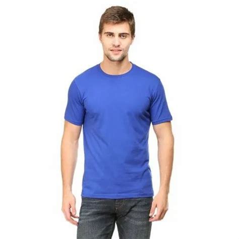 Half Sleeve Men Round Neck Plain Cotton T Shirt At Rs In Bhilai