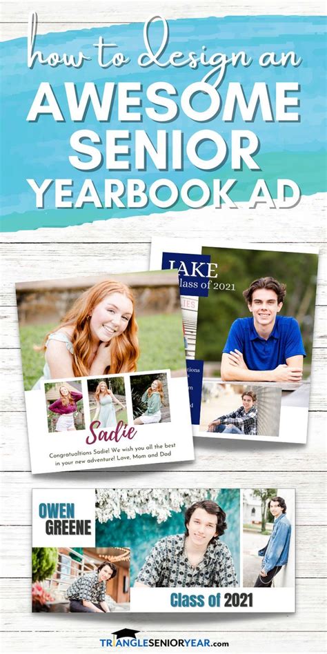 Three Examples Of Senior Yearbook Ads Senior Yearbook Ads Yearbook