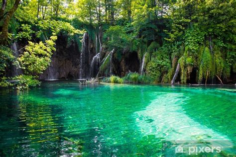 Rideau Transparent Laghi Di Plitvice Parco Nazionale En Croazia