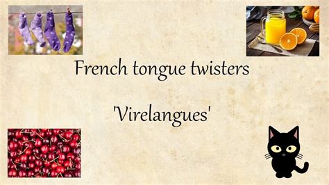 French Tongue Twisters Or Virelangues Youtube