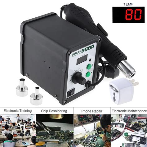 H D Multifunction V LCD Digital Display Hot Air Desoldering Station With Table Type And