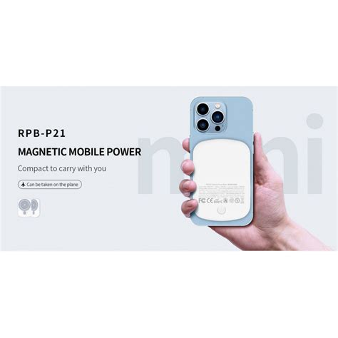 Recci Rpb P White Galaxy Series Magnetic W Wireless Power Bank Pd