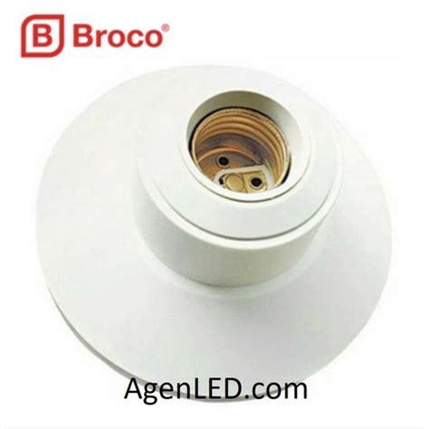 Jual BROCO Lux Fitting Plafon 12101 Putih E27 Gracio Besar Fiting Lampu