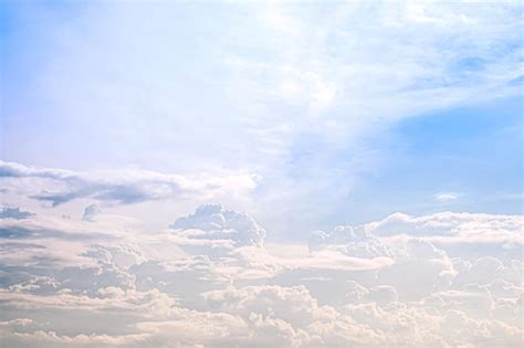 Premium Photo White Blue Soft Cumulus Clouds In The Sky Close Up