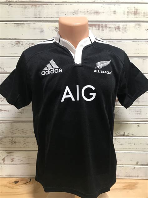 NZ All Blacks YOUTH Short Sleeve Replica Jersey – Rugby Athletic