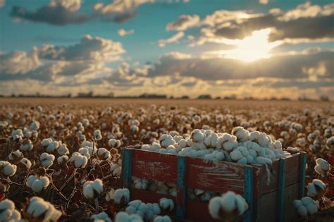 Endless expanse cotton field plantation capturing vast landscape of ...