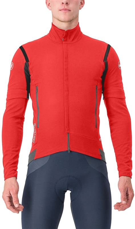 Castelli Perfetto Ros Convertible Jacket Pompeian Red Black Reflex Au