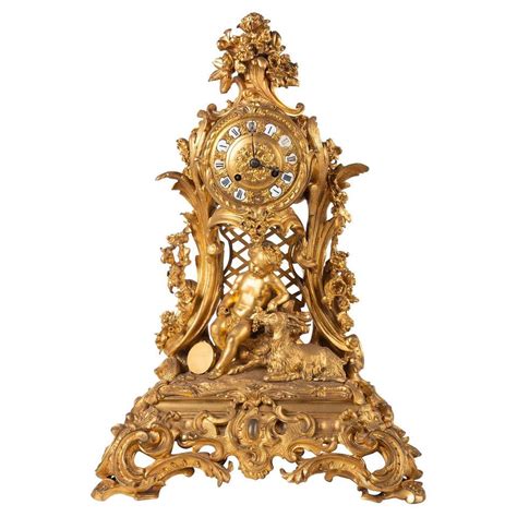 Large Rococo Style Porcelain Mantel Clock By Meissen For Sale At