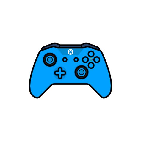 Blue, controller, gamer, xbox one icon - Free download