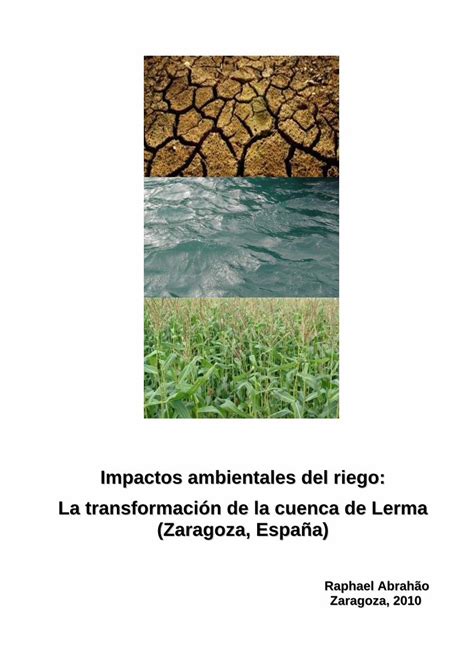 Pdf Impactos Ambientales Del Riego La Transformaci N De La Dokumen