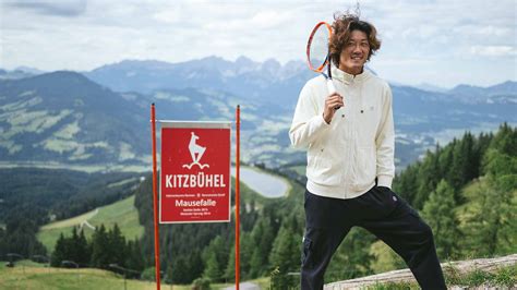 Zhang Zhizhen Visits Hahnenkamm mountain in Kitzbühel ATP Tour Tennis