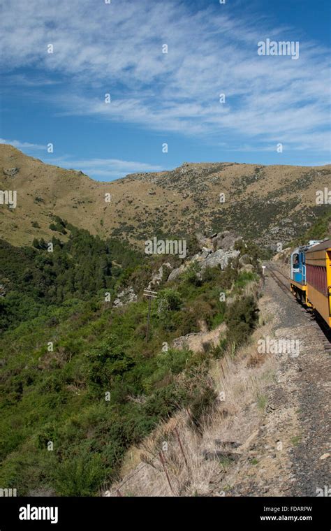 New Zealand, Dunedin, Dunedin Railways Taieri Gorge scenic train Stock Photo - Alamy