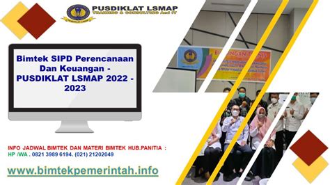 Bimtek Sipd Perencanaan Dan Keuangan Pusdiklat Lsmap 2022 2023 Bimtekpemerintahinfo