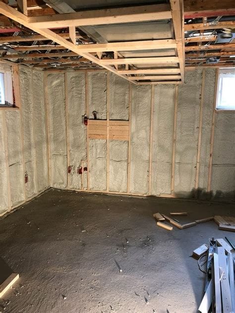 Basement Walls Foam Insulation Spray City Insulation