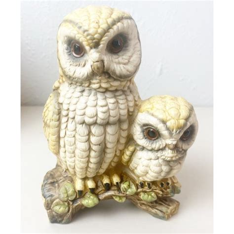 Other Vintage Mcm Ceramic Owl Figurinemom And Babymade In Japaneuc