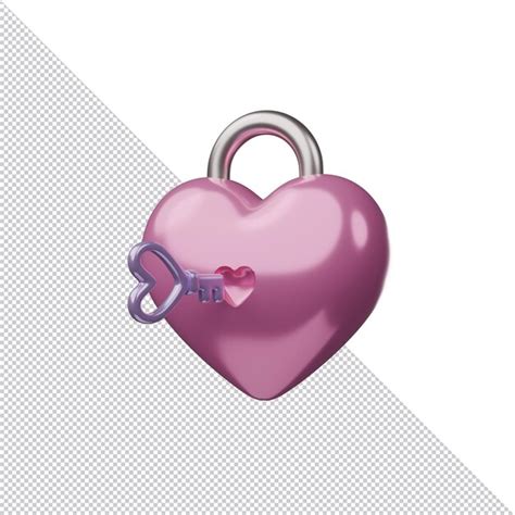 Premium Psd D Love Lock Padlock Icon