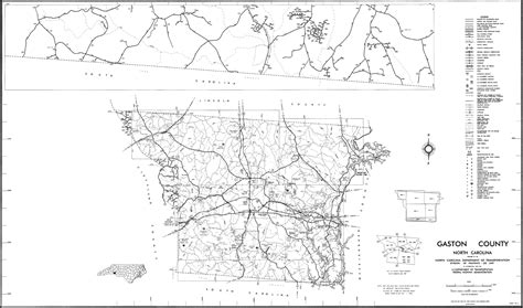 2000 Road Map of Gaston County, North Carolina