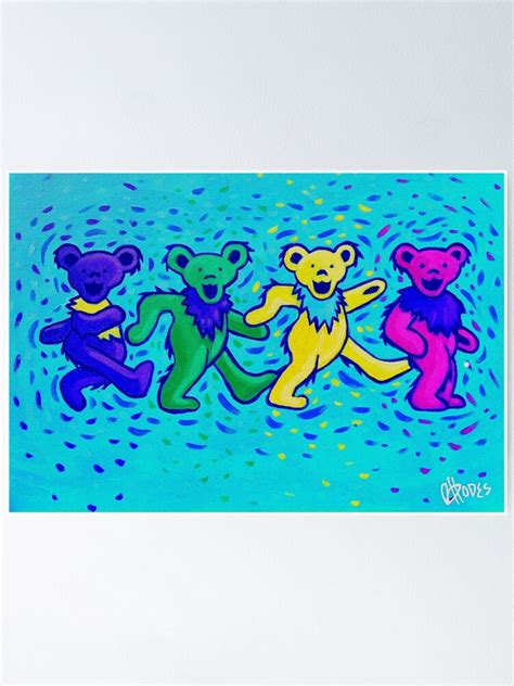 "Grateful Dead Dancing Bears" Poster for Sale by billyhodes-art | Redbubble