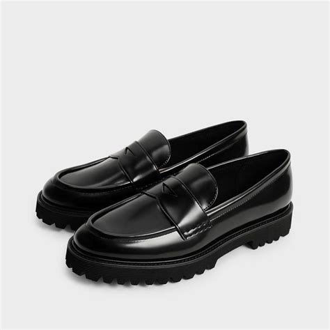 Charles And Keith Chunky Penny Loafers Womens Fashion Footwear