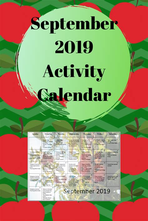 September Activity Calendar For Seniors - Printable And Enjoyable Learning