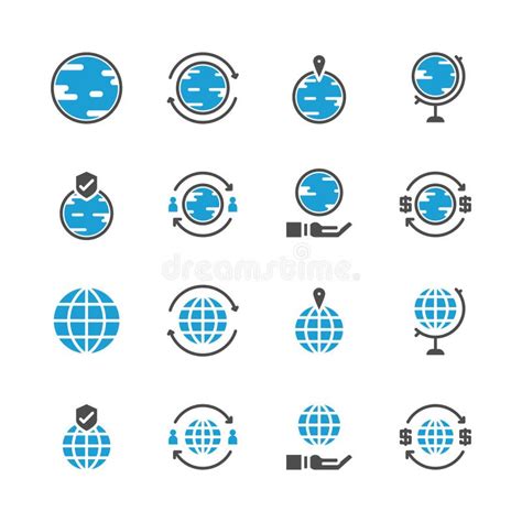 Global Relacionado En Sistema Del Icono Del Glyph Ilustraci N Del