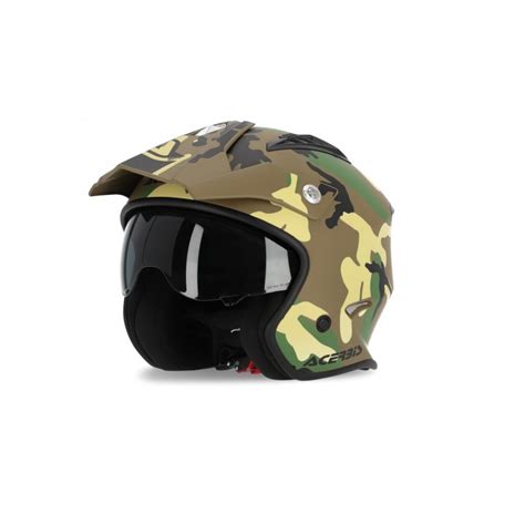 Acerbis Adults Jet Aria Trials Helmet Green Camo Off Road From