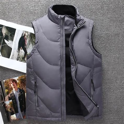 Buy Top Quality Mens Winter White Duck Down Vests Male