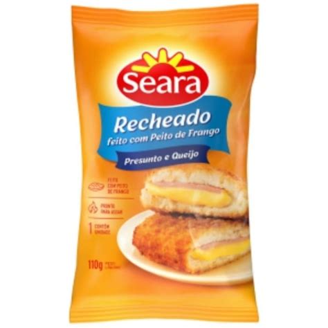 EMPANADO DE FRANGO RECHEADO PRESUNTO E QUEIJO CONGELADO SEARA 110G