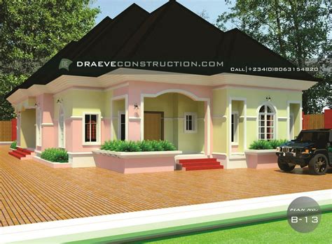 2 Units Of 3 Bedroom Flats Floorplan With Key Construction Materials