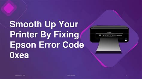 Ppt How To Rectify Epson Error Code Xea Know By Specialists