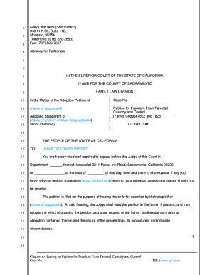 Fillable Online Courts Ca Blank Pleading Template With Line Numbering