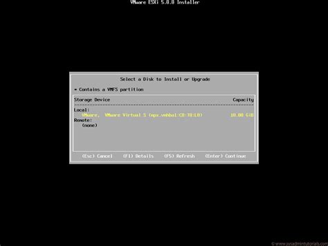 Installing Vmware Esxi