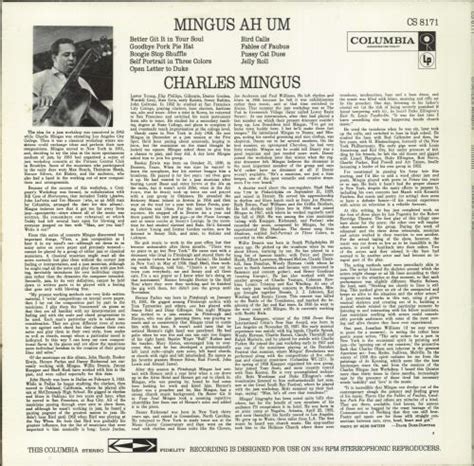 Charles Mingus Ah Um Us Vinyl Lp Album Lp Record