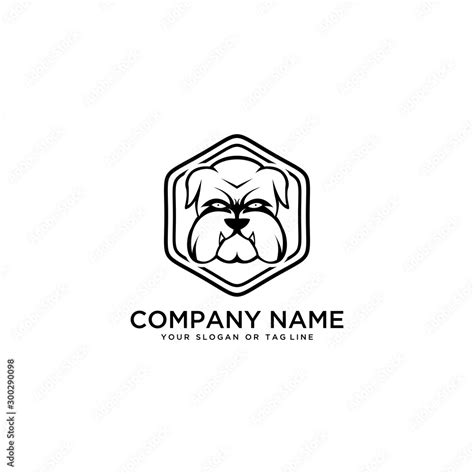 logo design Bulldog vector template white background Stock Vector ...