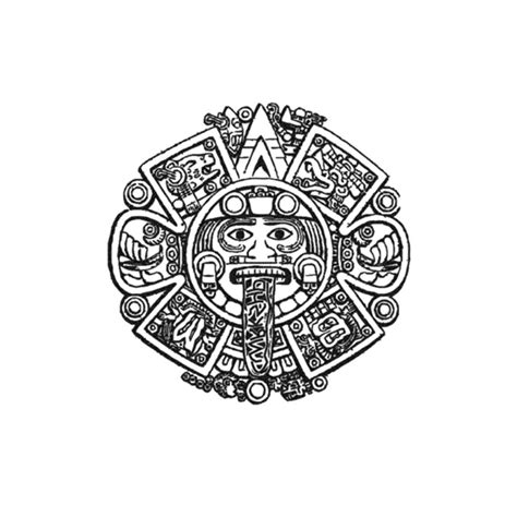 Piedra Del Sol Aztec Sun Stone Temporary Tattoo Tattooicon