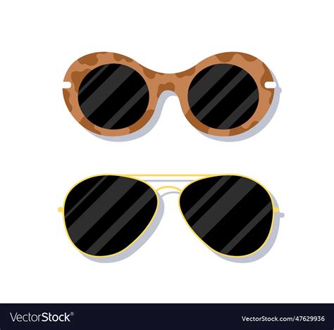 Set Of Trendy Sunglasses Royalty Free Vector Image