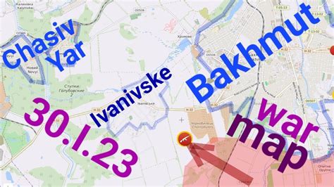 War Ukraine Map Bakhmut Vasukivka Ivanivske