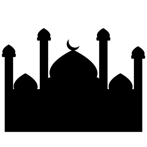 Mosque silhouette ornament 39313184 Vector Art at Vecteezy