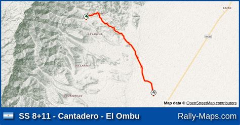 Ss Cantadero El Ombu Stage Map Rally De La Rioja Cra