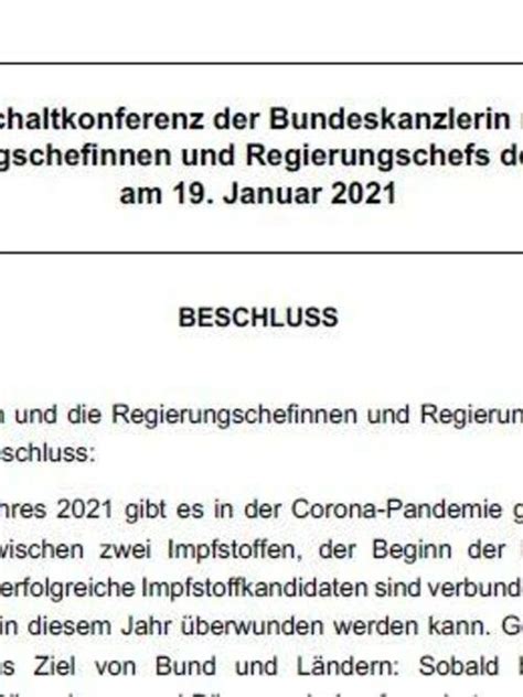 Corona Treffen von Bund und Ländern Beschlüsse im Original