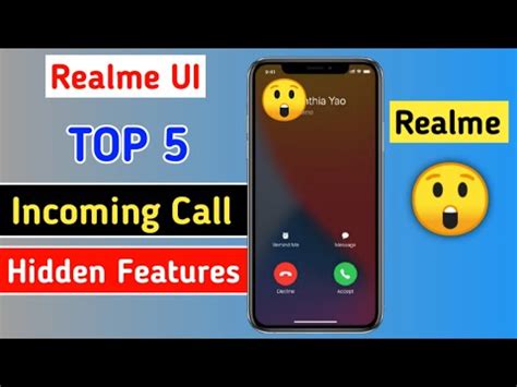 Realme Top Incoming Call Hidden Features Realme Incoming Call