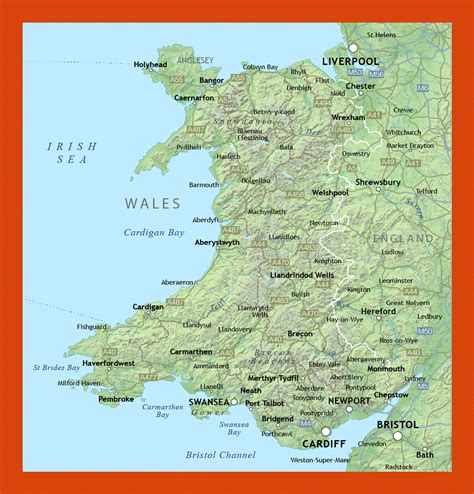 Map of Wales | Maps of Wales | Maps of United Kingdom | Maps of Europe | GIF map | Maps of the ...