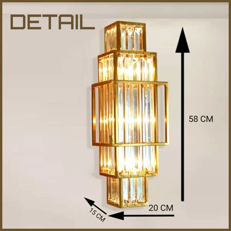 Jual Lampu Dinding Premium Mewah Modern Elegant Crystal Stupa Perpaduan