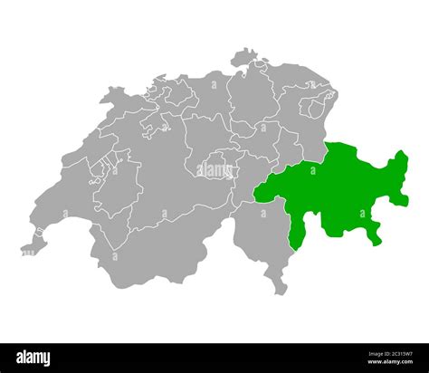 Map of Grisons in Switzerland Stock Photo - Alamy