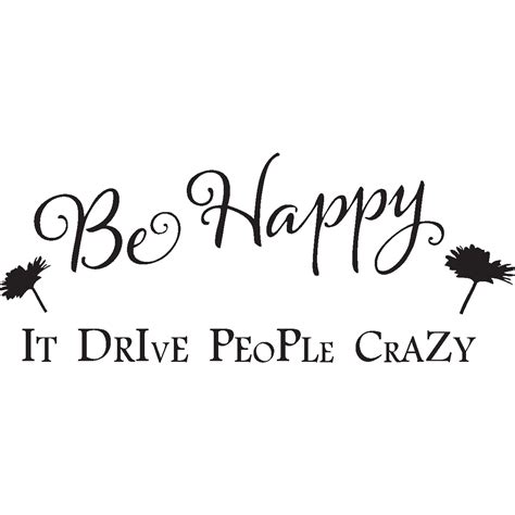 Vinilos Con Frases Pegatina De Parede Be Happy Ambiance Sticker