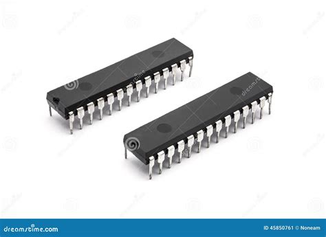 DIP IC Dual Inline Package Integrated Circuit Stock Image Image Of