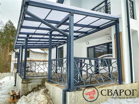 Односкатный навес для террасы Н-069 на заказ в Иркутске купить в ...