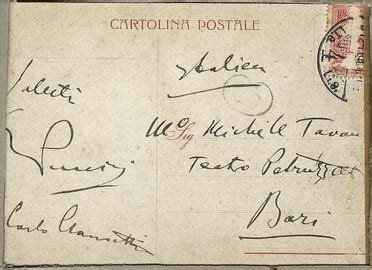 Puccini Giacomo Cartolina Viaggiata Autografa Firmata Inviata Al M