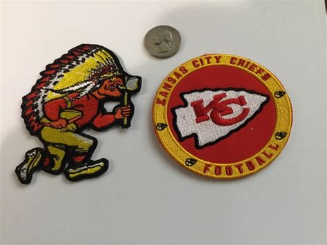 2 Kansas City Chiefs Kansas City Chiefs Embroidered Iron On Patch Lot